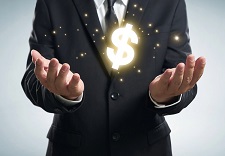 ein erfolgreicher Mann hat viel Geld